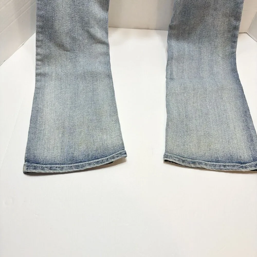 VINTAGE L.E.I Jeans Women’s 5 Ashley Low Rise Boot Flared Faded Y2K 30x32 Bling